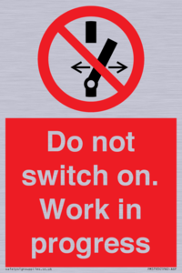 Do not switch on. Work in progress